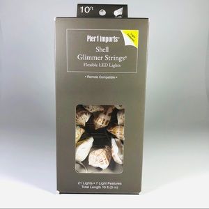 Pier 1 NWT Seashell Glimmer String LED Lights